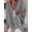 Plus Size, New Fall Winter Plus Size Women's V-Neck Beaded Sweater - Solid Color Top with Bead Accent Asymmetrical Collar, Cozy Winter Pullover for Casual & Dressy Outfits, Hand Washable (Immediate Shipment)