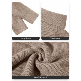 Plus Size, Women' Size Chunky Batwing Sweater - Oversized Turtleneck Pullover, Winter Warm Loose Fit Jumper Suitable for Winter, Casual & Dressy Outfits