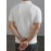 Men'S Summer Fashion Rib-Knit Polo Shirt | Short Sleeve, Lapel Collar, Rayon, Medium Stretch, Solid Color, Ideal for Business Travel and Casual Social Events