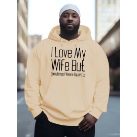 I Love My Wife But New Printed Autumn and Winter Plush Youth Versatile Spring and Autumn Style Plus Dalian Hat Fashion Brand Sweater, PLUS SIZE